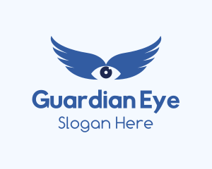 Eye Lens Wings logo design