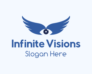 Visionary - Eye Lens Wings logo design
