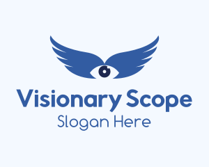 Eye Lens Wings logo design