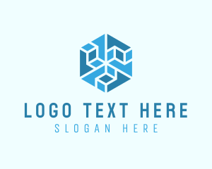 Blue Hexagon Construction logo design