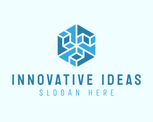 Blue Hexagon Construction logo design