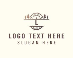 Log - Circular Saw Carpentry logo design