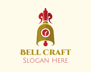 Bell - Hand Bell Clock logo design