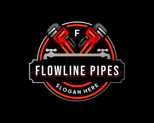 Pipe Wrench Faucet logo design