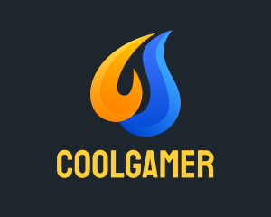 Flame - Hot  & Cold Temperature logo design