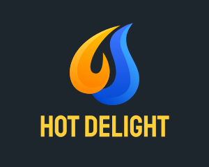 Hot  & Cold Temperature  logo design