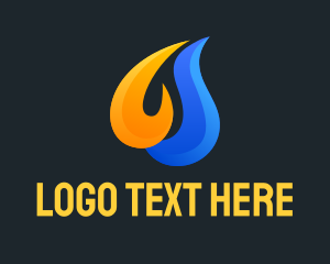 Cool - Hot  & Cold Temperature logo design