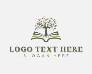 Ebook - Educational Book Tree logo design