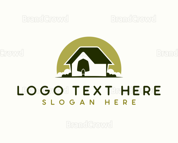 Landscaping House Shovel Logo