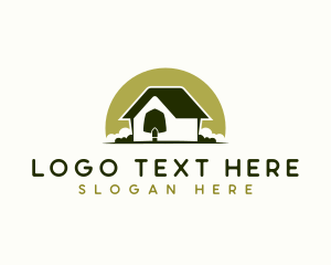 Residential - Landscaping House Shovel logo design