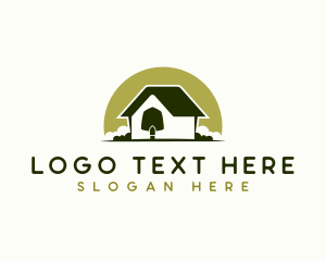 Spade - Landscaping House Shovel logo design