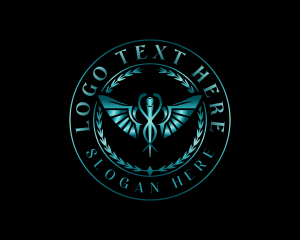 Wings - Wellness Caduceus Clinic logo design