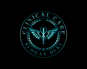 Wellness Caduceus Clinic logo design