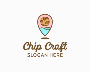 Cute Cookie Pin logo design