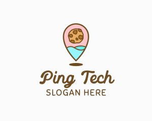 Ping - Cute Cookie Pin logo design