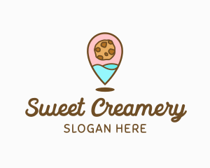 Cute Cookie Pin logo design