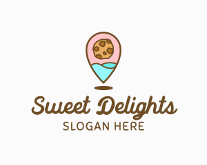 Cute Cookie Pin logo design