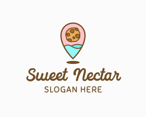 Cute Cookie Pin logo design