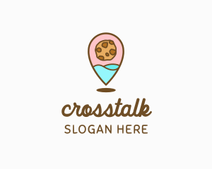 Patisserie - Cute Cookie Pin logo design