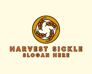 Autumn Wheat Wreath logo design