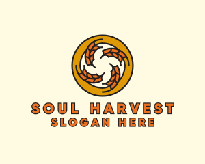 Autumn Wheat Wreath logo design