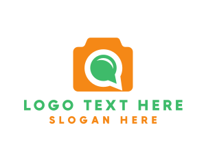 Lens - Chat Bubble Camera logo design