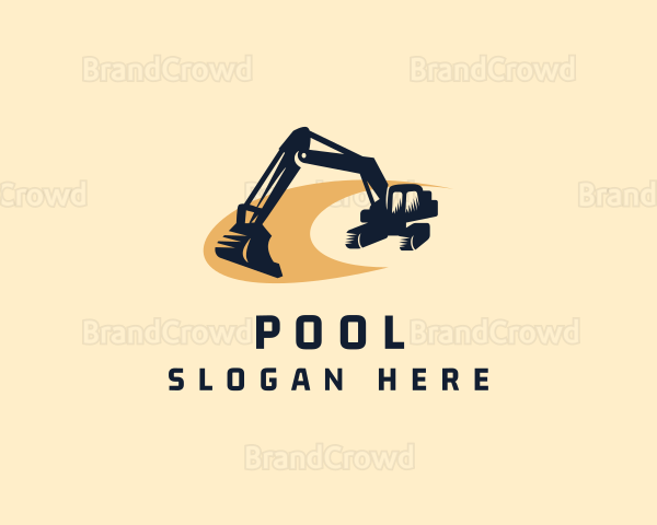 Mining Excavator Machinery Logo