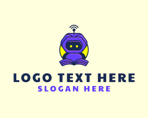 Learning - Robot Digital Learning logo design