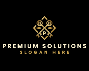 Premium Realtor Key logo design