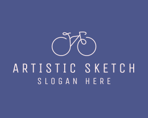 Drawing - Minimalist Bicycle Bike logo design