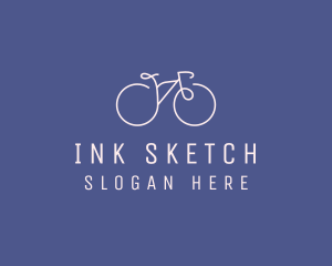 Sketchy - Minimalist Bicycle Bike logo design