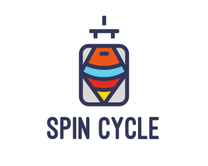 Spin - Tourist Travel Luggage logo design