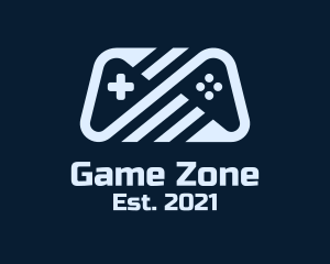 Gaming Stripe Gamepad logo design