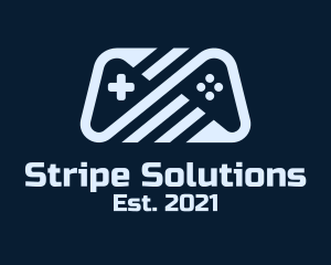 Gaming Stripe Gamepad logo design