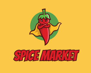 Super Spicy Pepper  logo design