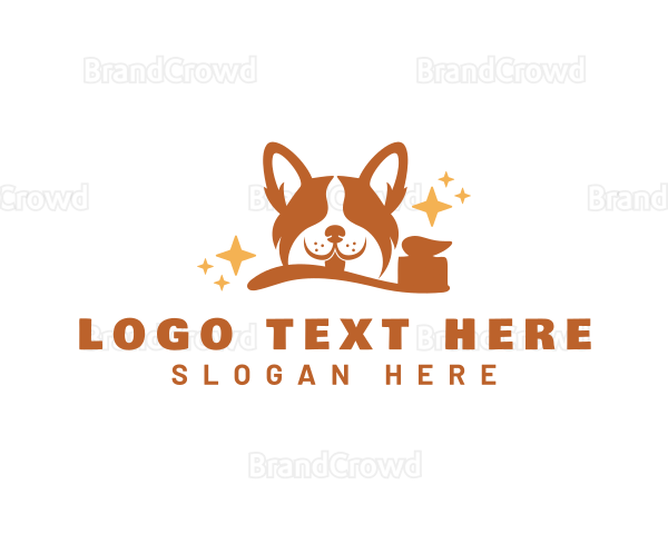 Cute Dog Toothbrush Logo