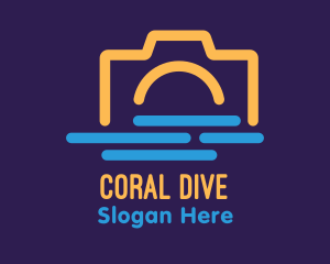 Snorkeling - Underwater Camera Photography logo design