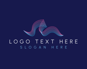 Frequency - Ocean Wave Frequency logo design