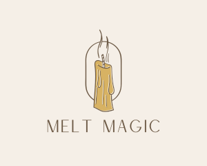 Melting Candle Decor logo design