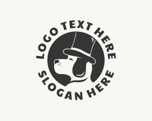 Animal Shelter - Top Hat Dog Puppy logo design