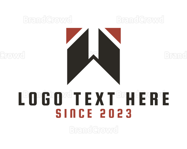 Geometric Arrow Letter W Logo