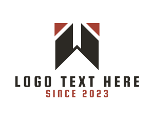 Support - Geometric Arrow Letter W logo design