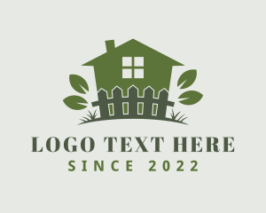 Lawn - House Fence Leaf Garden logo design
