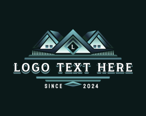 Rental - House Roofing Contractor logo design