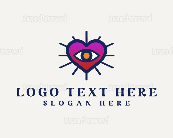 Hippie Heart Eye Logo