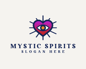 Hippie Heart Eye logo design