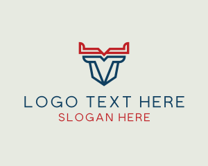 Investor - Modern Bison Horns logo design