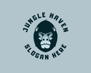 Primate Gorilla Head logo design