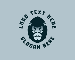 Primate Gorilla Head Logo