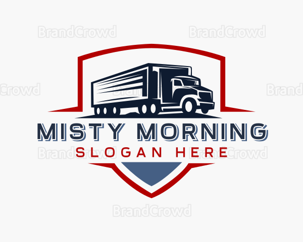 Delivery  Logistics Truck Logo